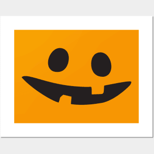 Silly Pumpkin Face Halloween Posters and Art